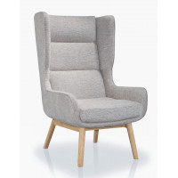 Manhattan Comfort AC014-GY Sampson Wheat and Natural Twill Accent Chair